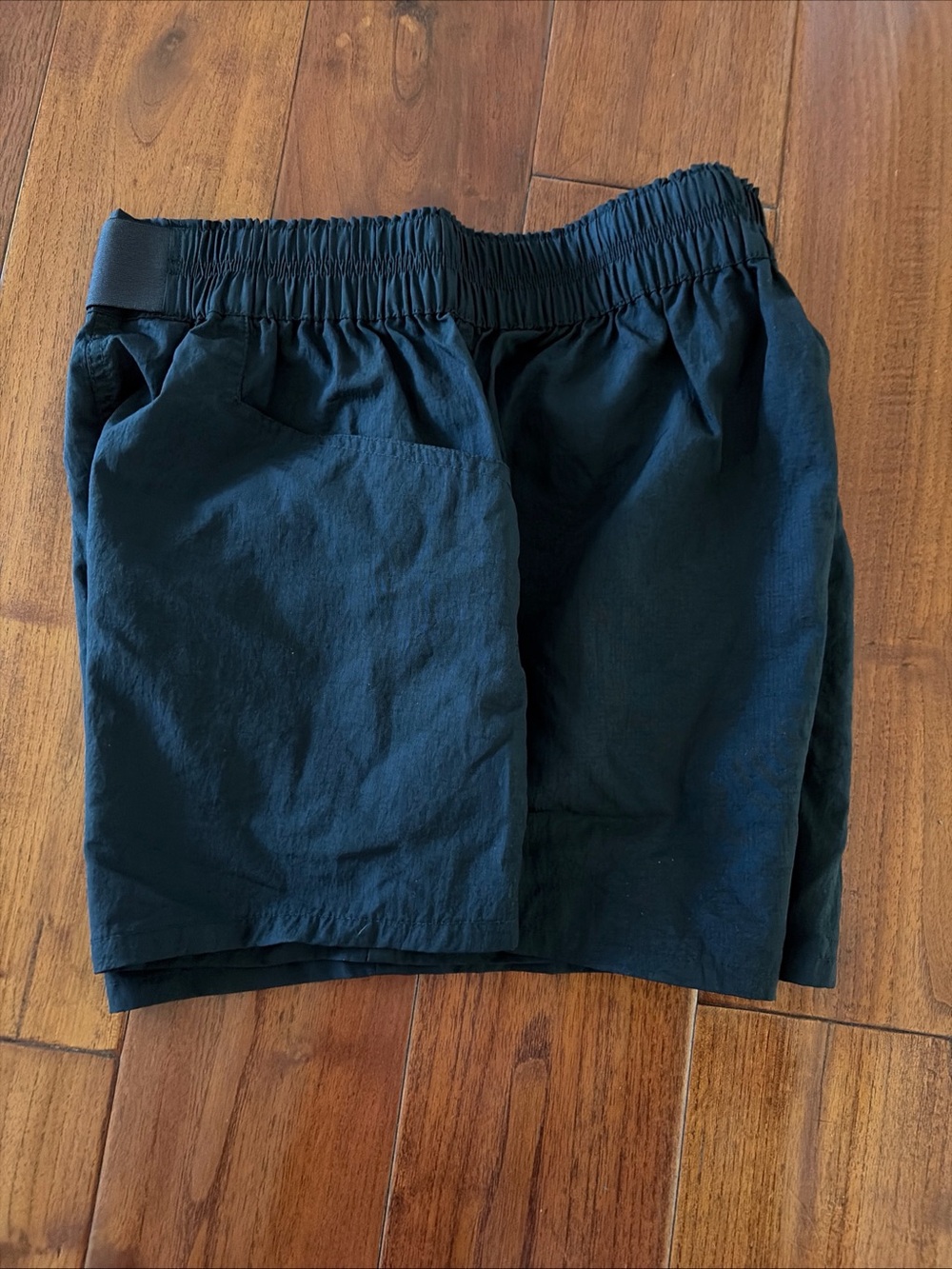 PrAna Crossback Shorts Women's S Black Recycled Nylon Elastic Waist Hiking - Picture 8 of 9